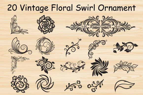 Download Vintage Floral Swirl Ornament - Ornament Collection