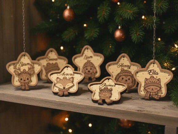 Download Personalized Christmas Star Ornaments - Ornament Collection