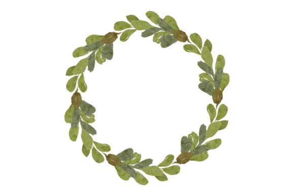 Download Leaf Foliage Circle Frame Watercolor - Leaf Collection