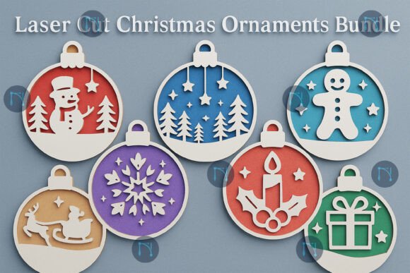Download Laser Cut Christmas Ornaments SVG Bundle - Ornament Collection