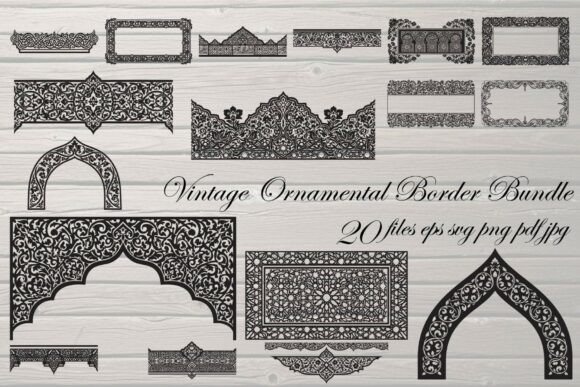 Download Vintage Ornamental Border &amp; Islamic - Ornament Collection