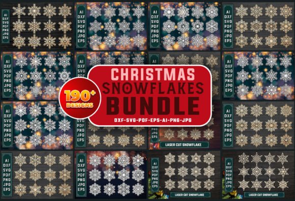 Download Christmas Ornaments Snowflake Bundles 02 - Ornament Collection